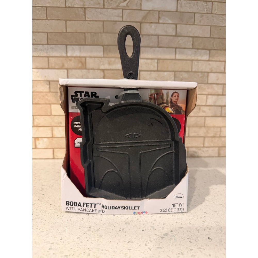 Disney Star Wars Boba Fett Cast Iron Skillet Pancake Mix Collectible